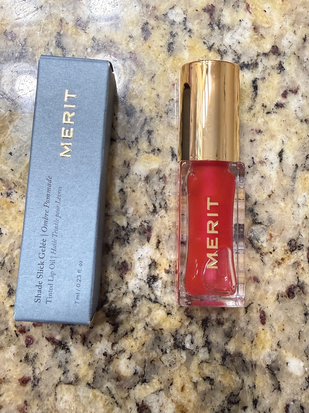 Merit Shade Slick Gelée Tinted Lip Oil in Maraschino 0.23 fl oz / 7ml NIB